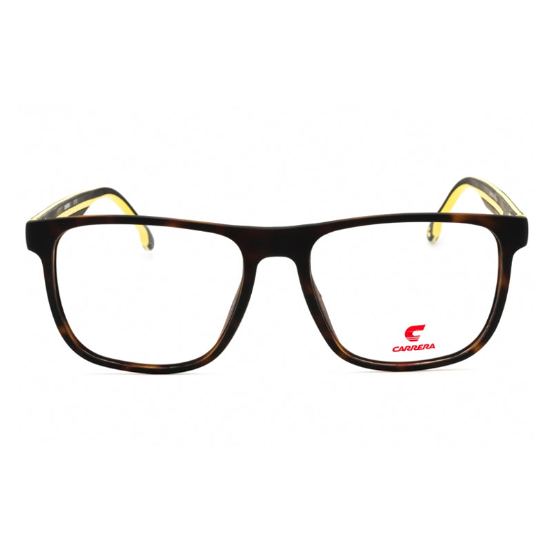 Carrera Eyeglasses Square Full Rim, Matte Brown Tortoise Frame and Clear Demo Lenses Lens CARRERA88920N9P00