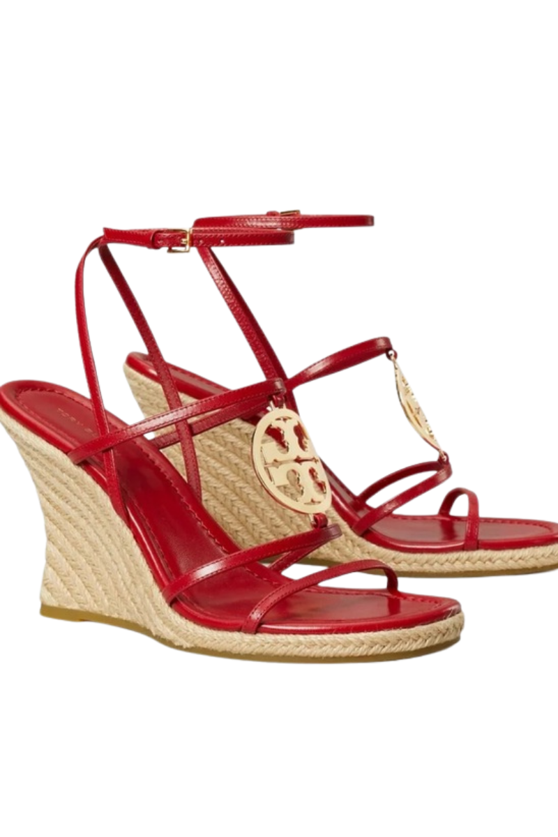 Tory Burch Capri Miller Wedge Espadrille 85Mm Tory Red/gold 154455600