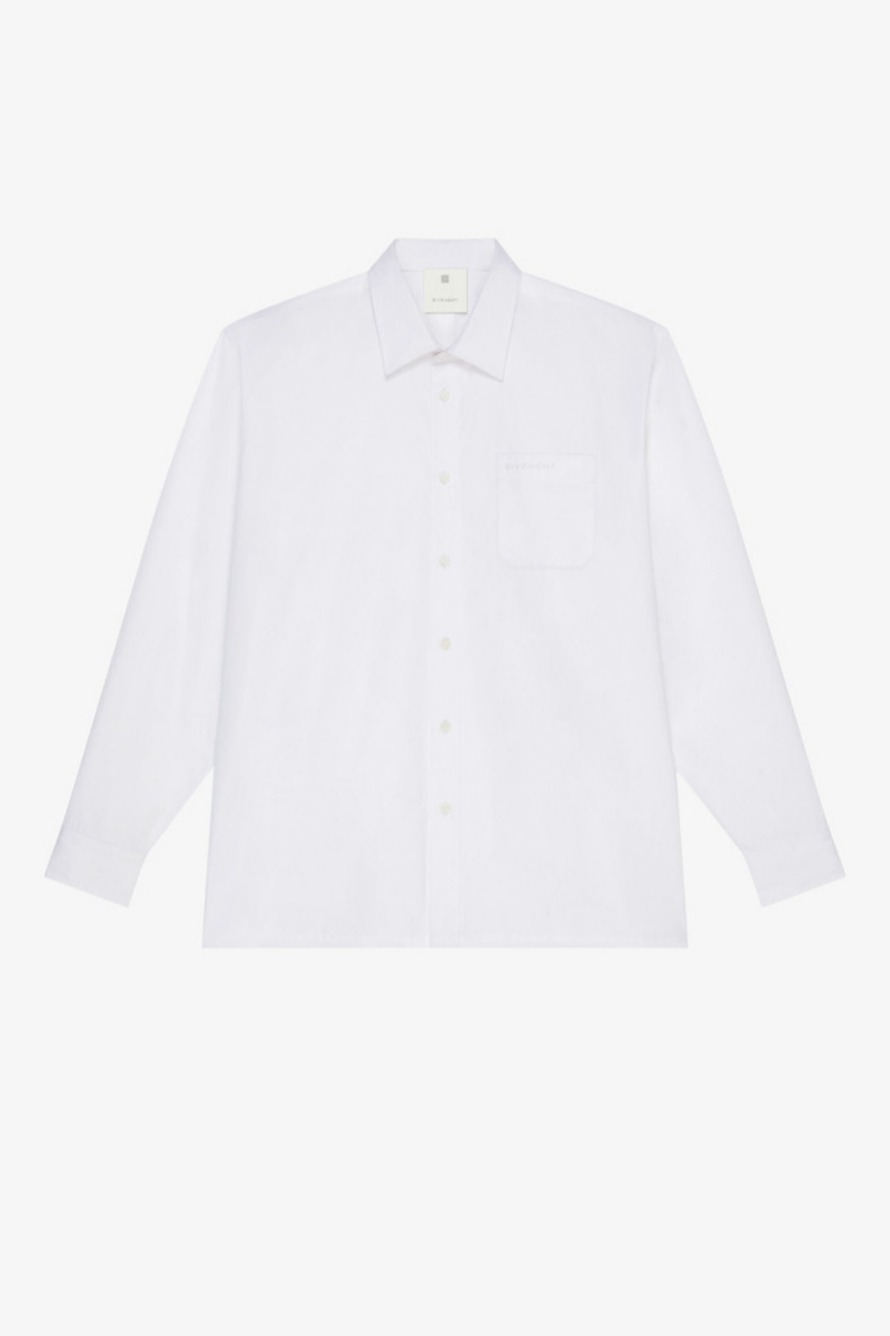 Givenchy Long Sleeve Shirt With Pocket_White
