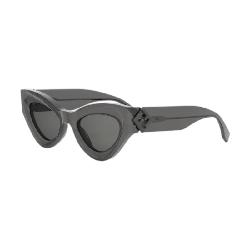 Fendi Sunglasses Cat Eye Full Rim, Grey Frame and Smoke Lens FE40146I20A