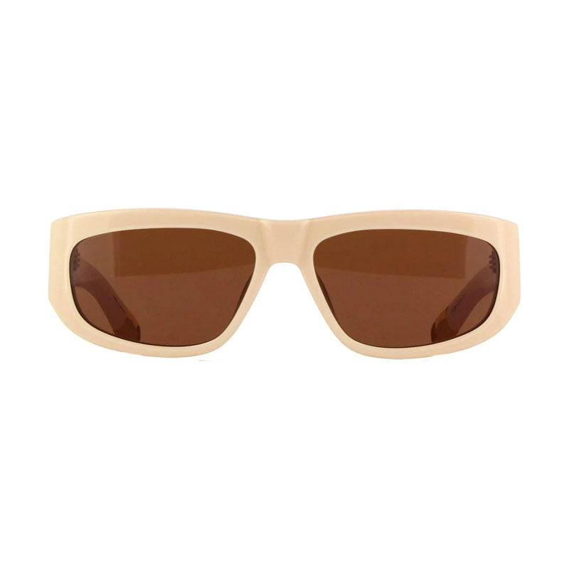 Jacquemus Sunglasses Square Full Rim, Ivory Pink Frame and Pink Lens JAC/2C2