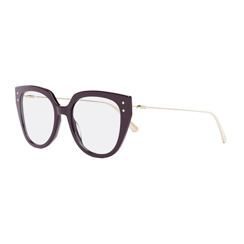 Dior Eyeglasses Cat Eye Full Rim, Purple Frame and Clear Demo Lens Lens MISSDIOROB4I6000