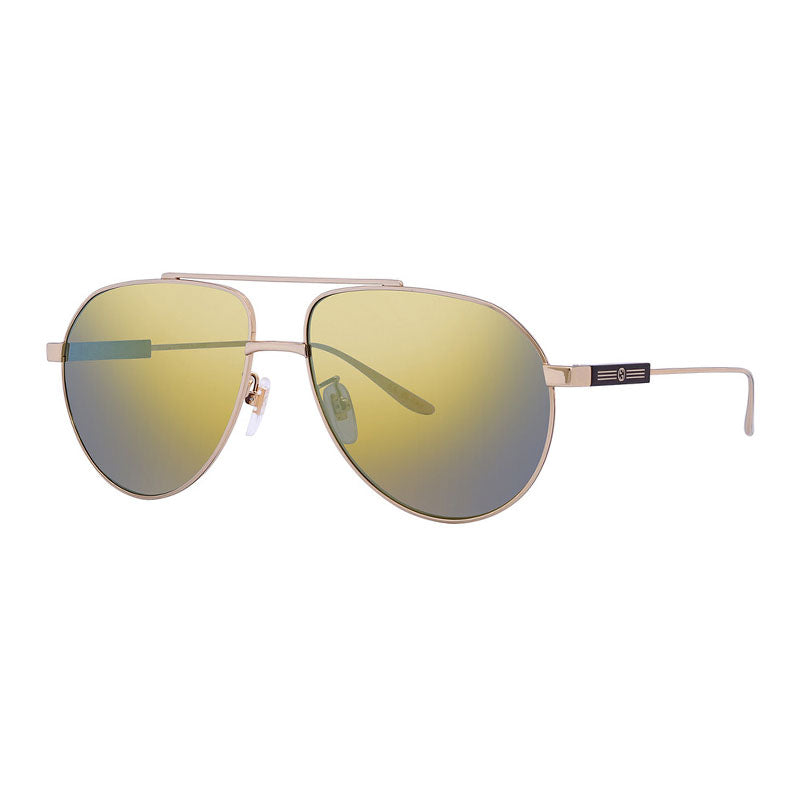 Gucci Sunglasses Aviator Full Rim, Gold Frame and Yellow to Grey Gradient Mirror Lens GG1311S002