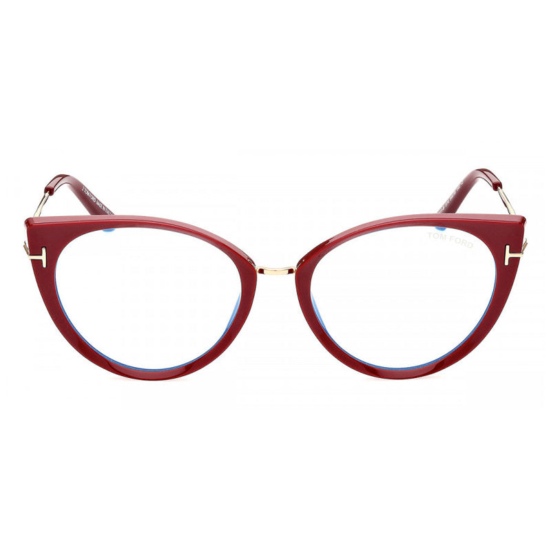 Tom Ford Eyeglasses Cat Eye Full Rim, Pink Frame and Blue Light Block Lenses Lens FT5815-B074