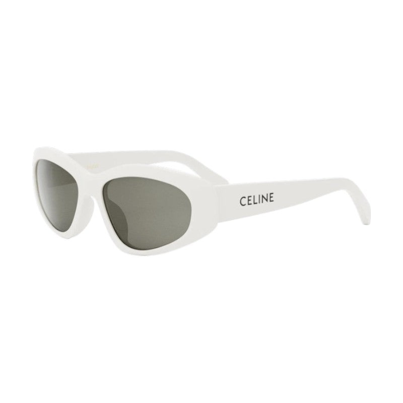 Celine Sunglasses Cat Eye Full Rim, Ivory Frame and Grey Lens CL40279U25A