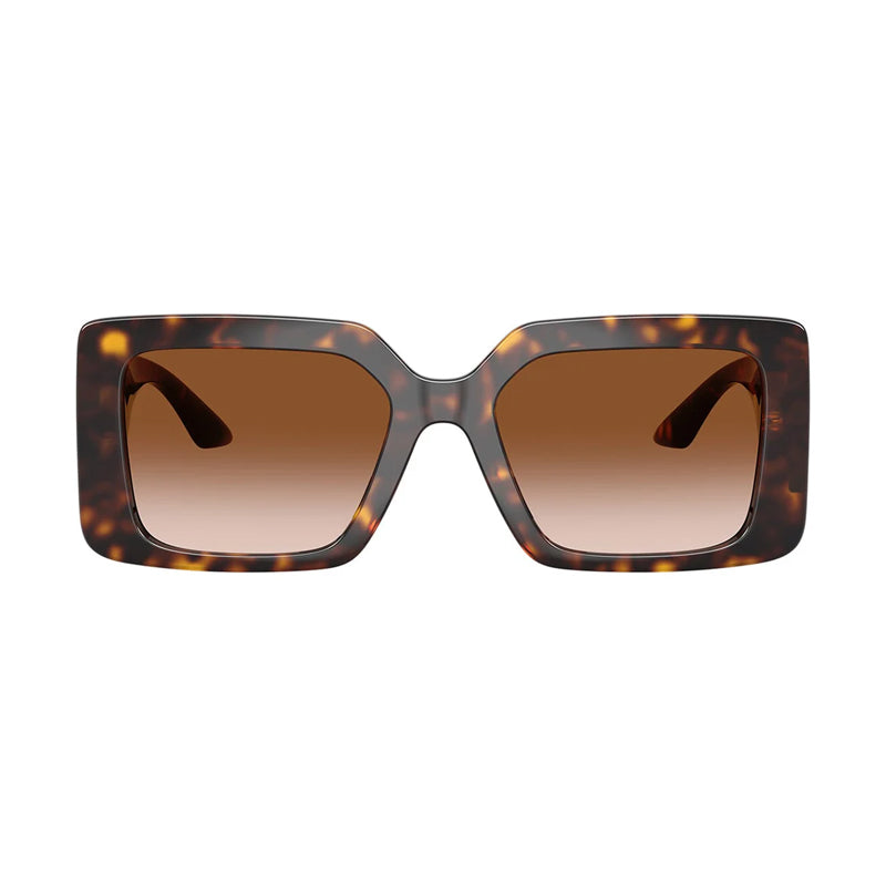 Versace Sunglasses Rectangle Full Rim, Dark Havana Frame and Brown Gradient Lens VE4505U108/13
