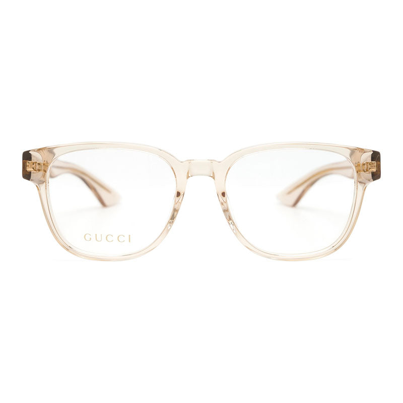 Gucci Eyeglasses Square Full Rim, Transparent Pale Pink Frame and Clear Demo Lenses Lens GG1746OA002