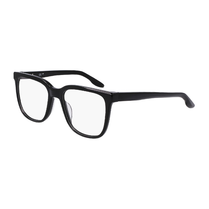 Nike Eyeglasses Round Full Rim, Shiny Black Frame and Clear Demo Lens Lens NIKE7166001