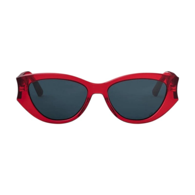 Dior Sunglasses Square Full Rim, Shiny Red Frame and Blue Lens DIORGLOWB1I35B0