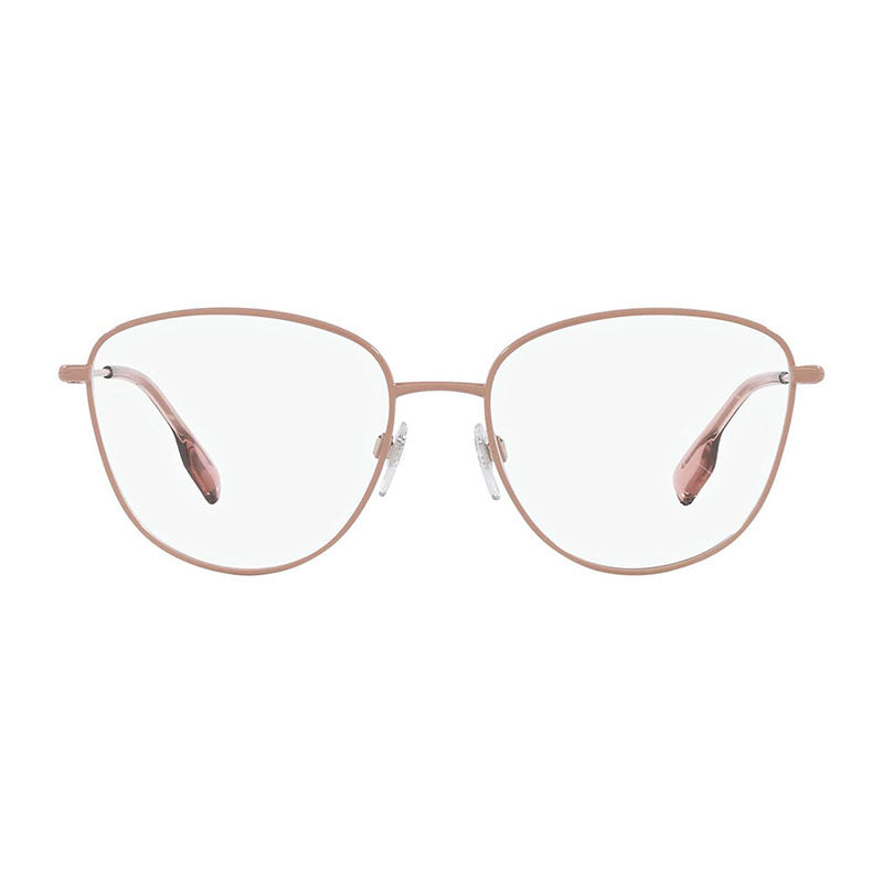 Burberry Eyeglasses Cat Eye Full Rim, Pink Frame and Clear Demo Lenses Lens BE13761343