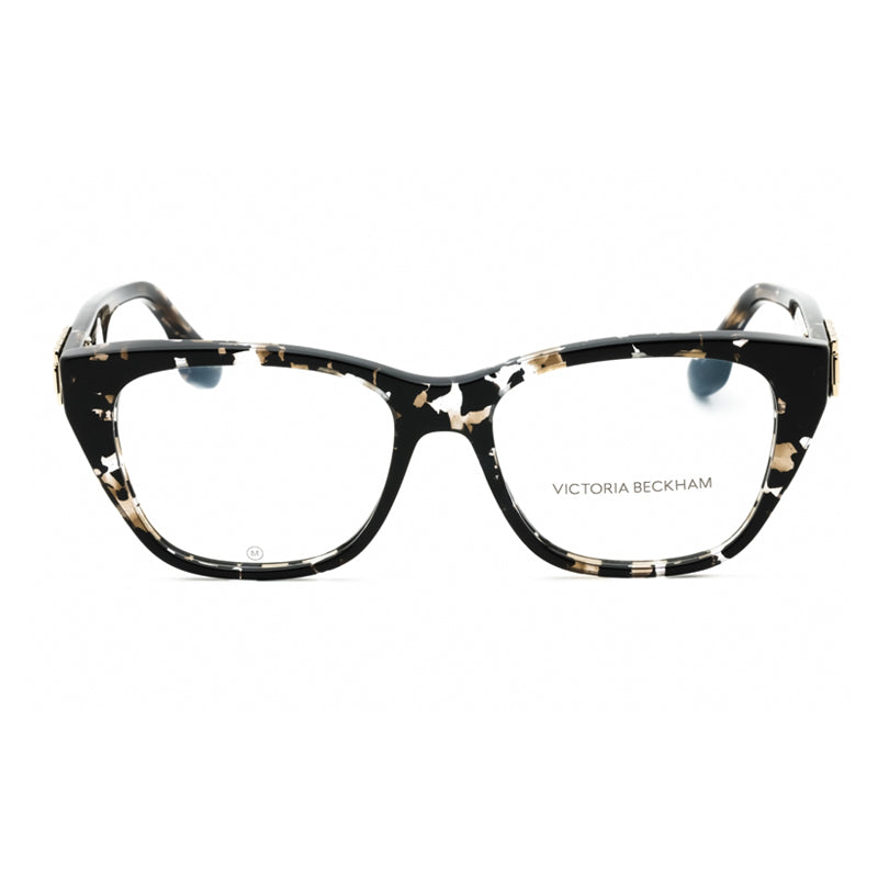 Victoria Beckham Eyeglasses Square Full Rim, Black Havana Frame and Clear Demo Lenses Lens VB2662010