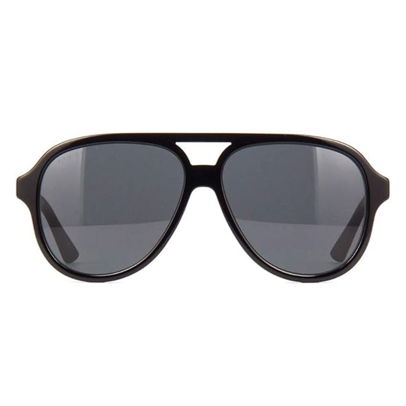 Gucci Sunglasses Aviator Full Rim, Black Frame and Grey Lens GG0688S001