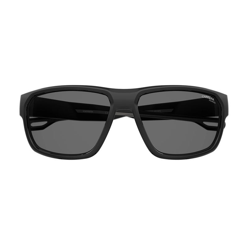 Carrera Sunglasses Rectangle Full Rim, Black Frame and Grey Polarized Lens CARRERA4018/S0807M9