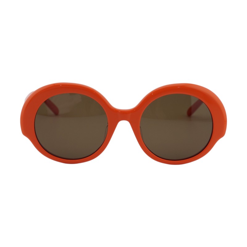 Loewe Sunglasses Round Full Rim, Orange Frame and Brown Lens LW40135F42E