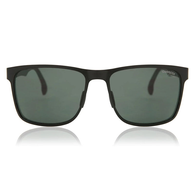 Carrera Sunglasses Square Full Rim, Matte Black Frame and Green Lens CARRERA8026/S0003QT