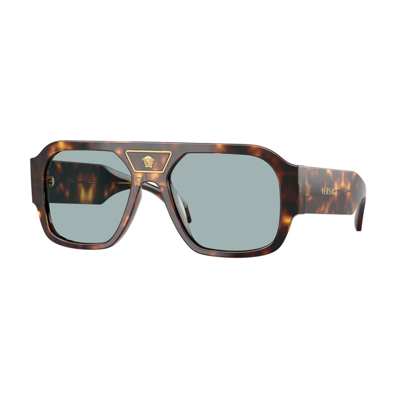 Versace Sunglasses Square Full Rim, Havana Frame and Blue Lens VE4508U553780