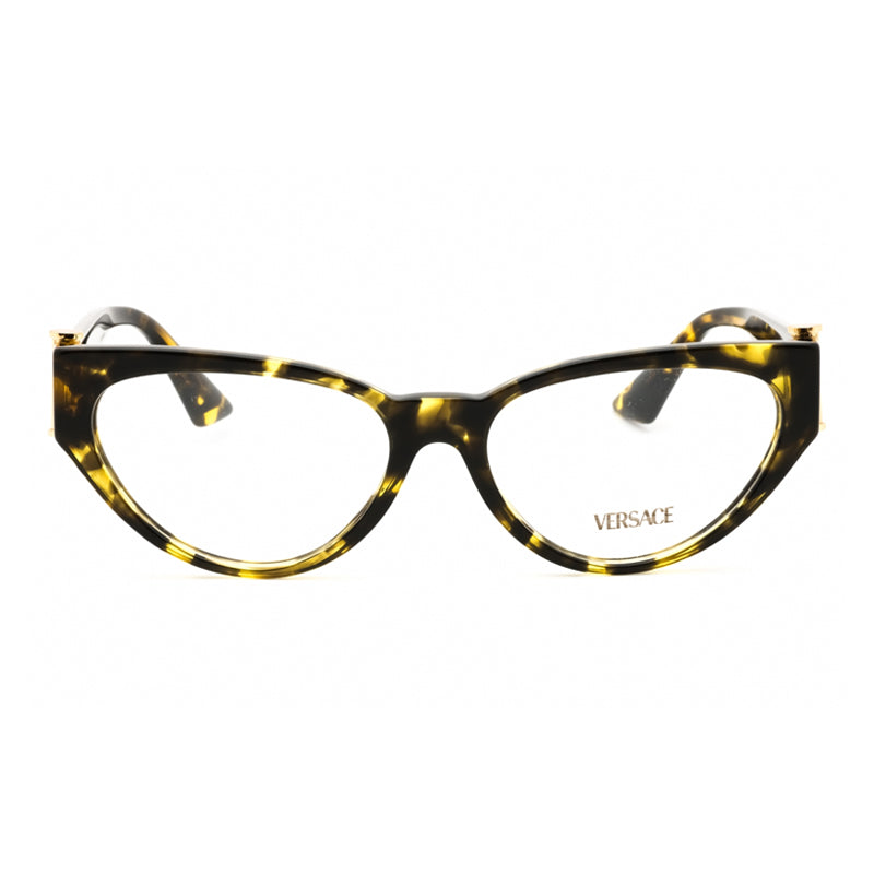 Versace Eyeglasses Cat Eye Full Rim, Havana Frame and Clear Demo Lenses Lens VE33665428