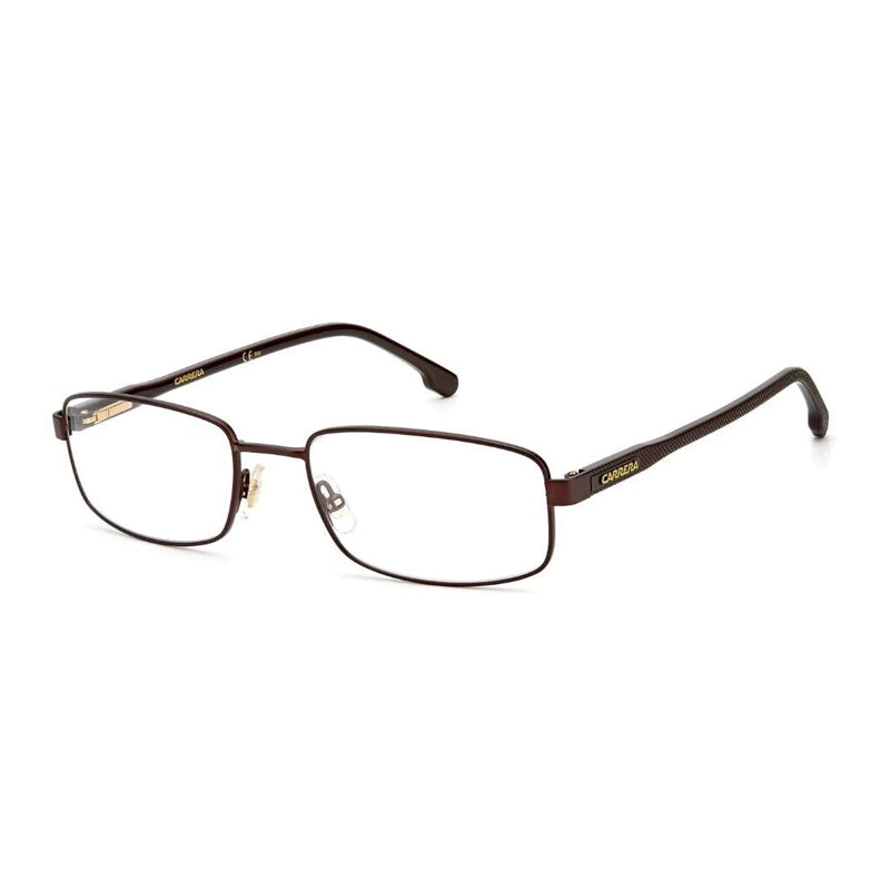 Carrera Eyeglasses Rectangle Full Rim, Brown Frame and Clear Demo Lenses Lens CARRERA264009Q00