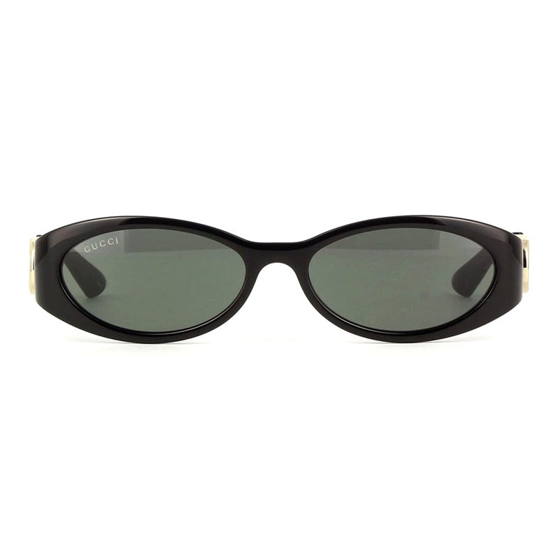 Gucci Sunglasses Oval Full Rim, Black Frame and Grey Lens GG1660S001