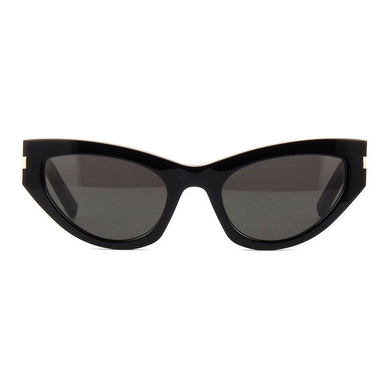Saint Laurent Sunglasses Cat Eye Full Rim, Black Frame and Grey Lens SL215GRACE001