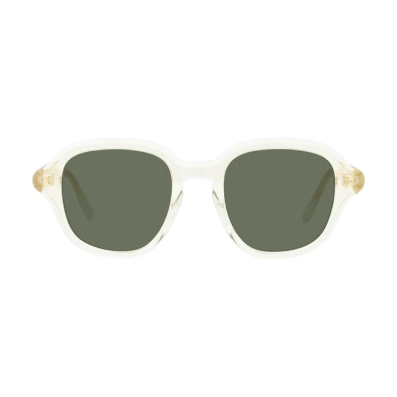 Loewe Sunglasses Square Full Rim, Transparent Yellow Frame and Green Lens LW40163I57N