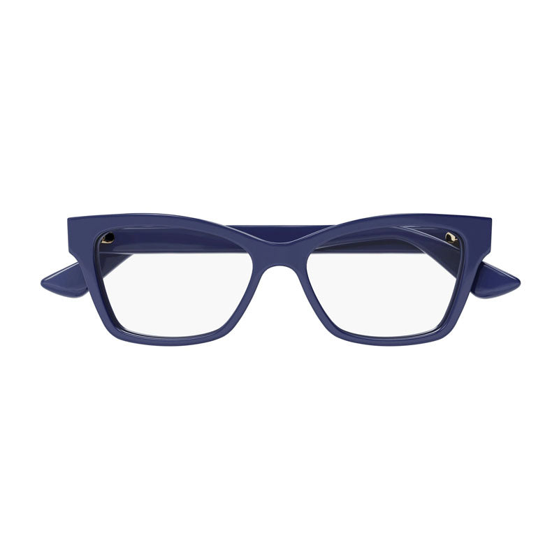 Gucci Eyeglasses Cat Eye Full Rim, Blue Frame and Clear Demo Lenses Lens GG0634O009