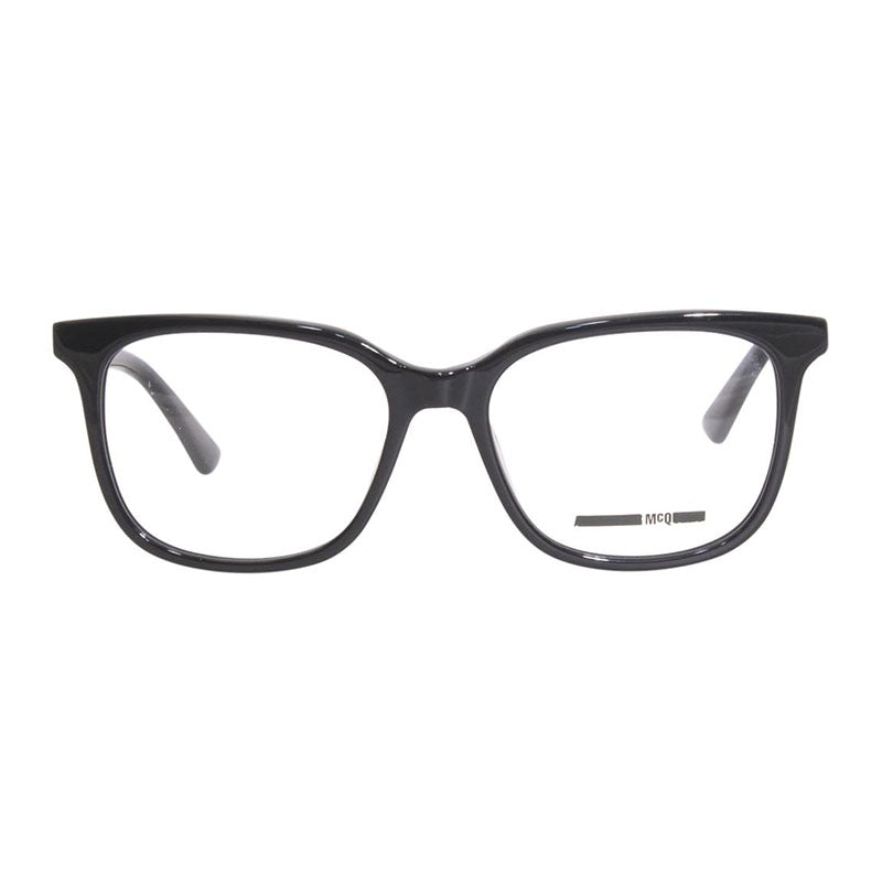 Mcqueen Eyeglasses Square Full Rim, Shiny Black Frame and Clear Demo Lens Lens MQ0276O001