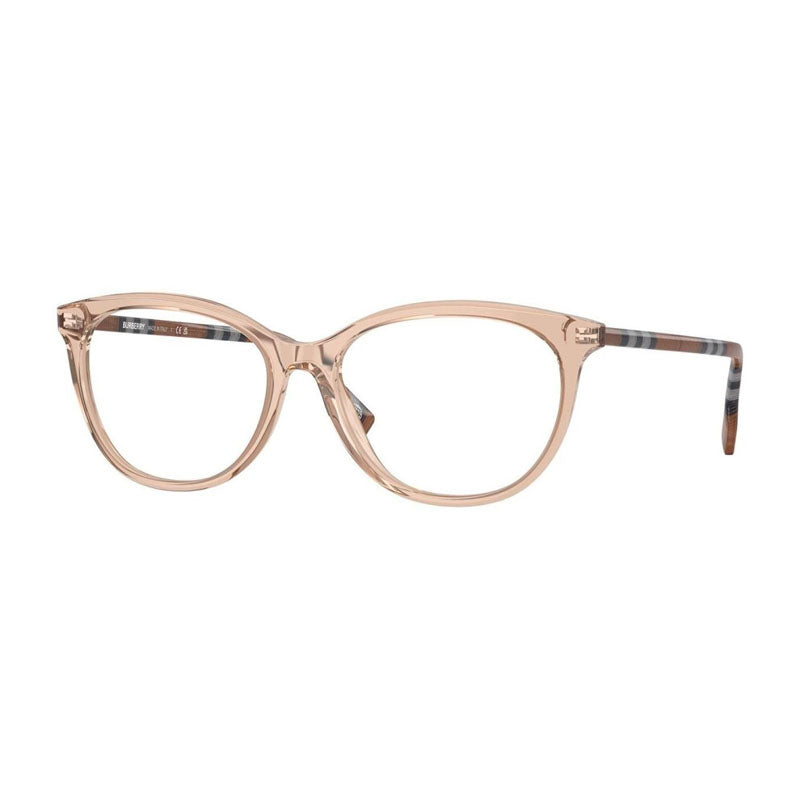Burberry Eyeglasses Geometric Full Rim, Shiny Peach Frame and Clear Demo Lenses Lens BE23894088