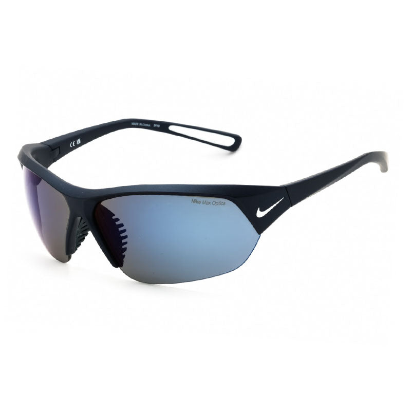 Nike Sunglasses Shield Semi Rim, Matte Obsidian Frame and Blue Mirror Lens NIKESKYLONACEFQ4766401