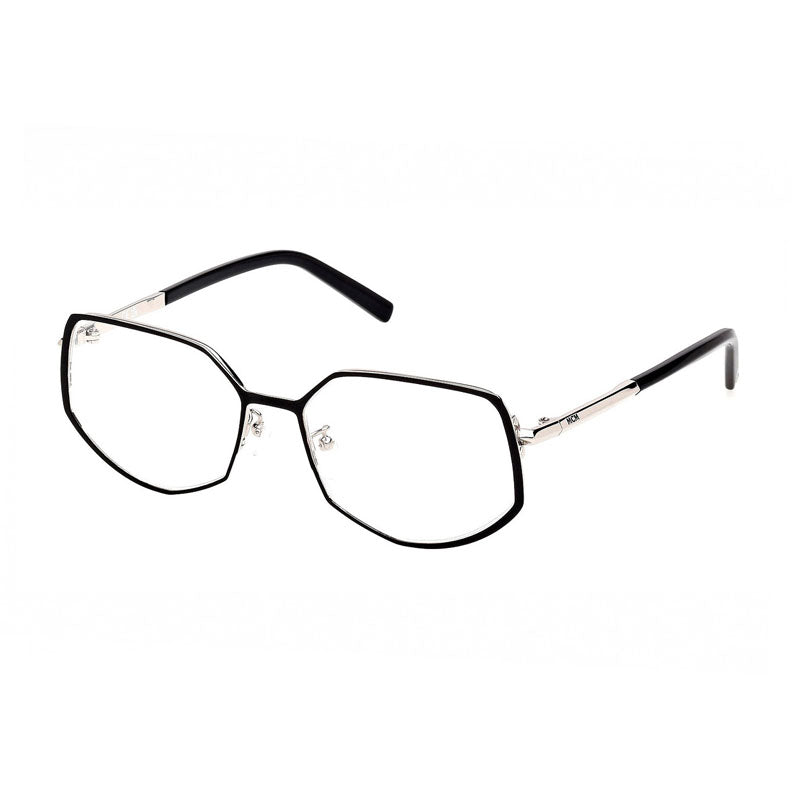 Mcm Eyeglasses Geometric Full Rim, Matte Black Frame and Clear Demo Lenses Lens MW5015-H002