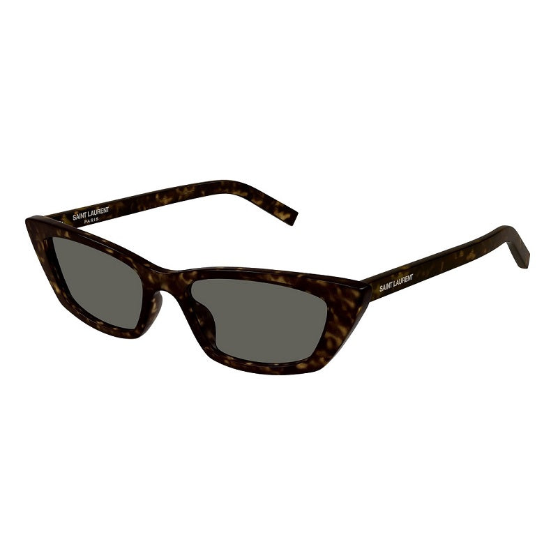 Saint Laurent Sunglasses Cat Eye Full Rim, Havana Frame and Grey Lens SL277010