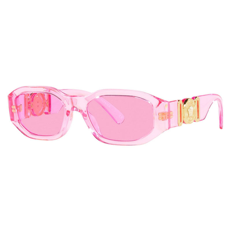 Versace Sunglasses Geometric Full Rim, Transparent Pink Frame and Fuchsia Lens VK4429U1267514