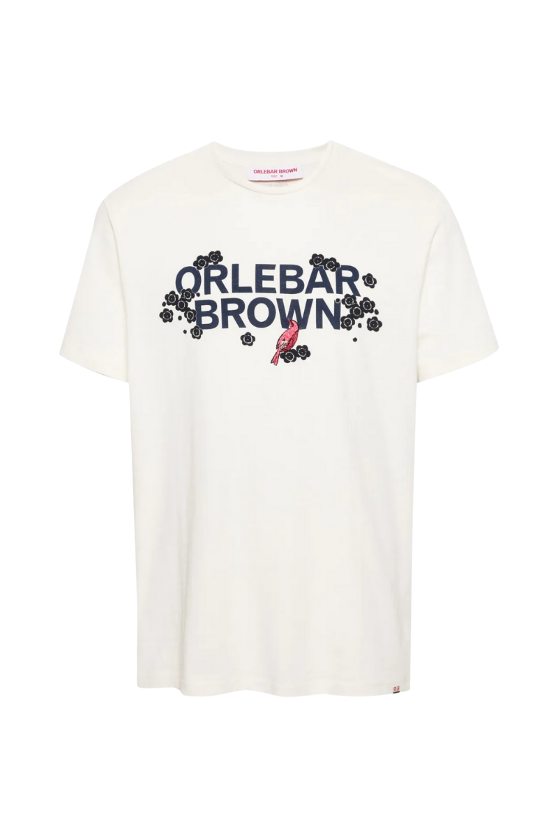 Orlebar Brown Ob Classic Tee Plum Blossom-279058-White Sand/night Iris