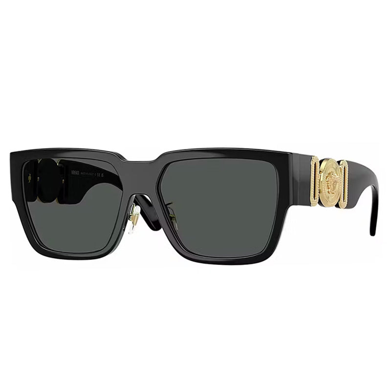 Versace Sunglasses Square Full Rim, Black Frame and Dark Grey Lens VE4483DGB1/87