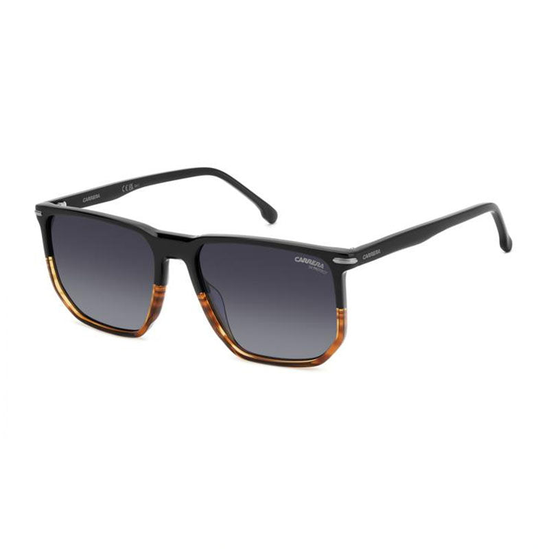 Carrera Sunglasses Square Full Rim, Black/Havana Frame and Dark Grey Gradient Lens CARRERA329/S0WR79O