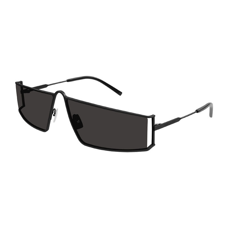 Saint Laurent Sunglasses Rectangle Semi Rim, Black Frame and Black Lens SL606001