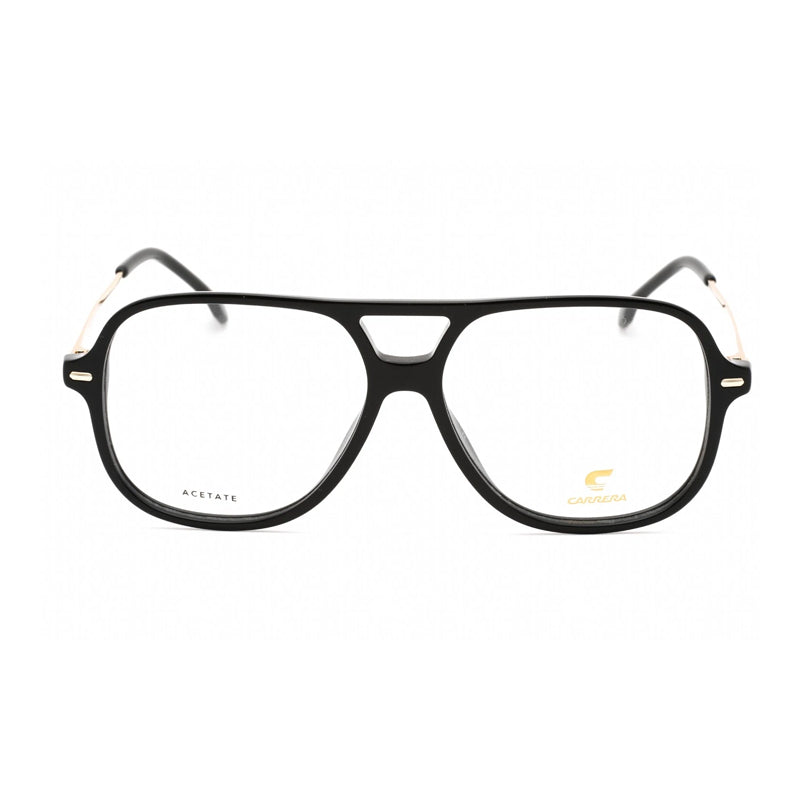 Carrera Eyeglasses Rectangle Full Rim, Black Frame and Clear Demo Lenses Lens CARRERA3023080700