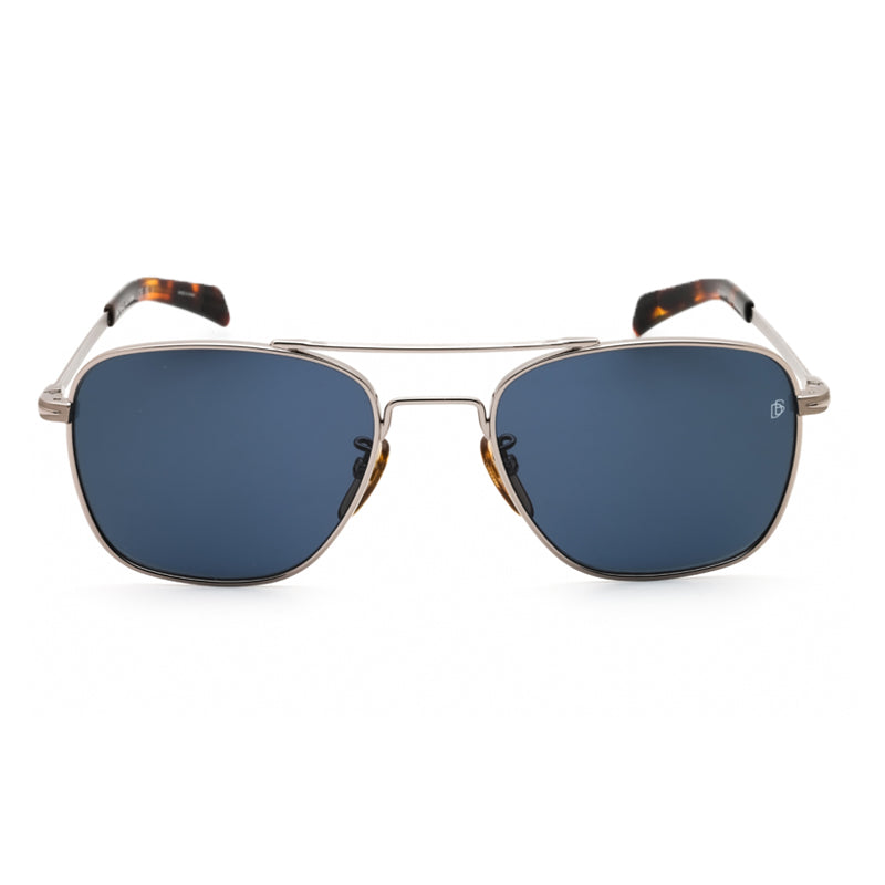 David Beckham Sunglasses Aviator Full Rim, Ruthenium Frame and Blue Lens DB7019/S06LBKU