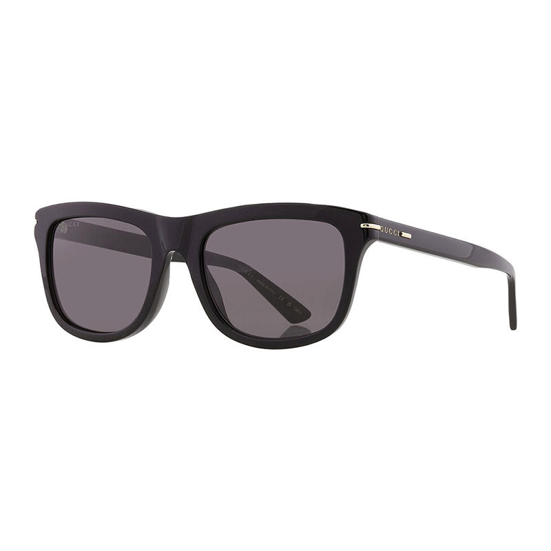 Gucci Sunglasses Square Full Rim, Black Frame and Grey Lens GG1444S001