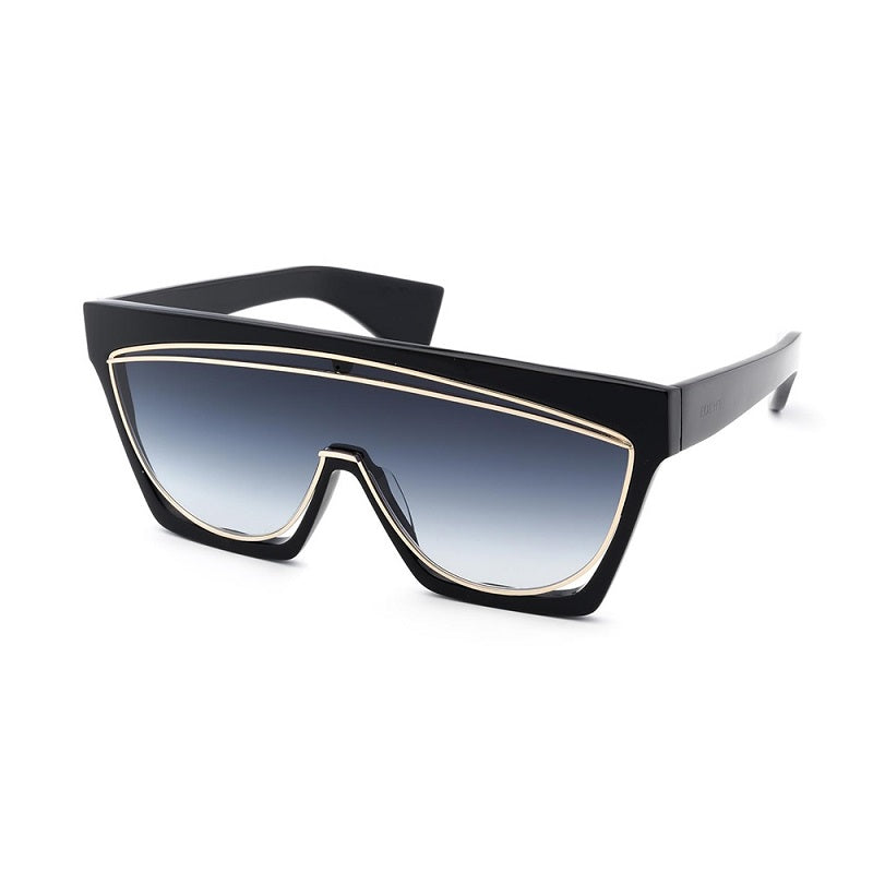 Loewe Sunglasses Shield Full Rim, Black Gold Frame and Gradient Smoke Lens LW40012I05B