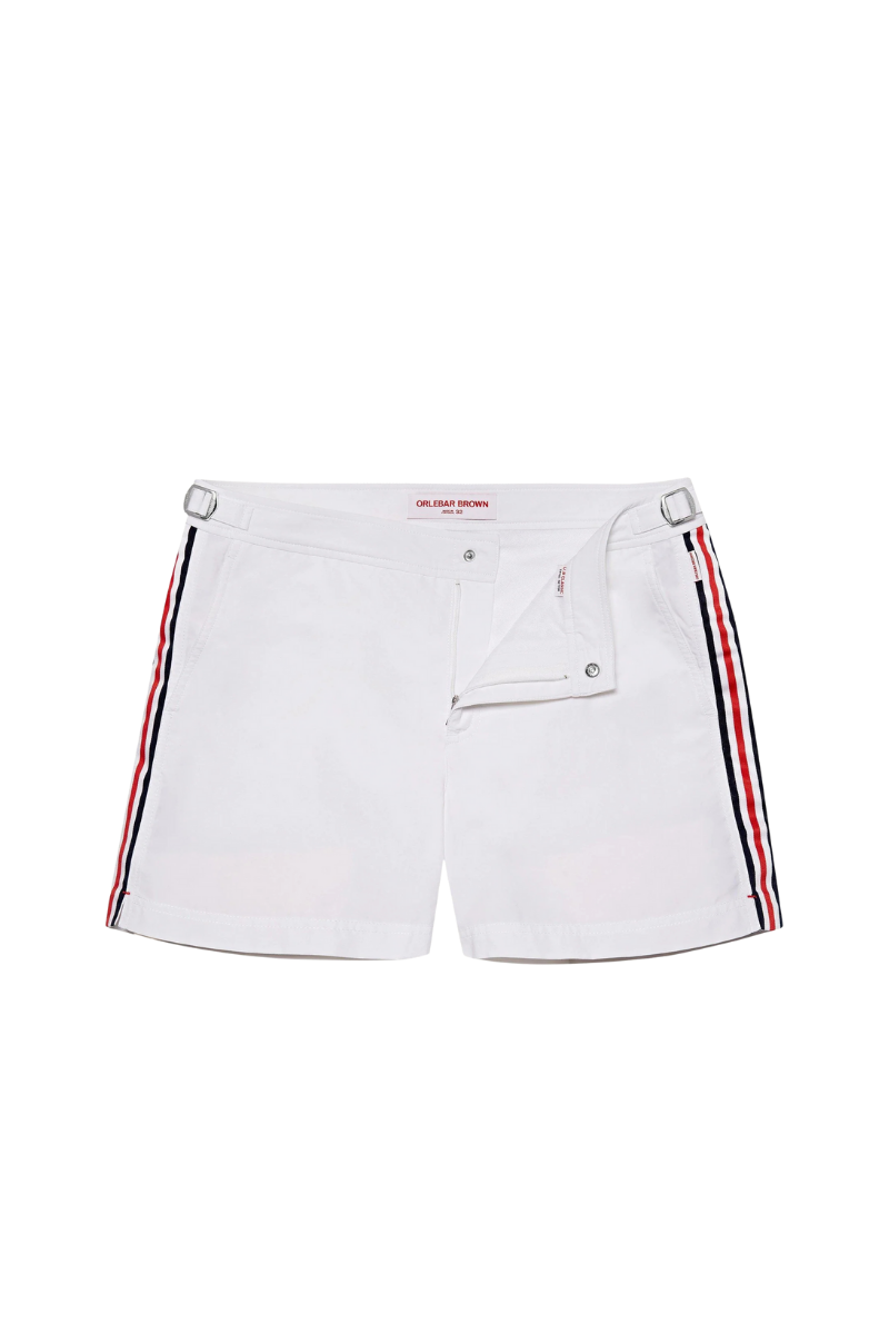 Orlebar Brown Kid's Beachwear Russell Tape Stripe-278043-White