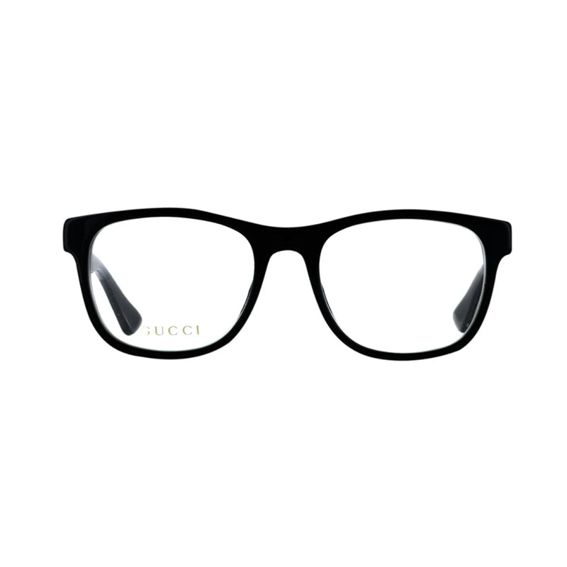 Gucci Eyeglasses Square Full Rim, Black Frame and Clear Demo Lenses Lens GG0004ON001