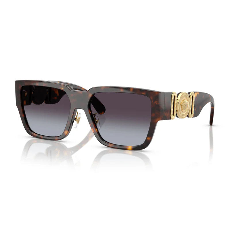 Versace Sunglasses Square Full Rim, Havana Frame and Grey Gradient Lens VE4483D108/8G