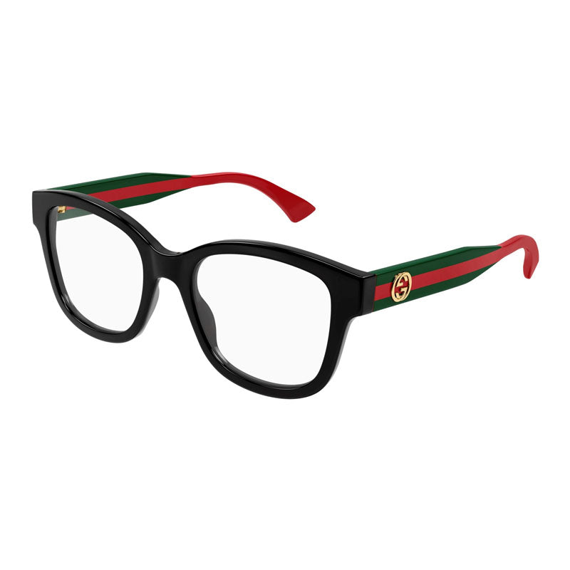 Gucci Eyeglasses Square Full Rim, Black Frame and Clear Demo Lens Lens GG1863O001