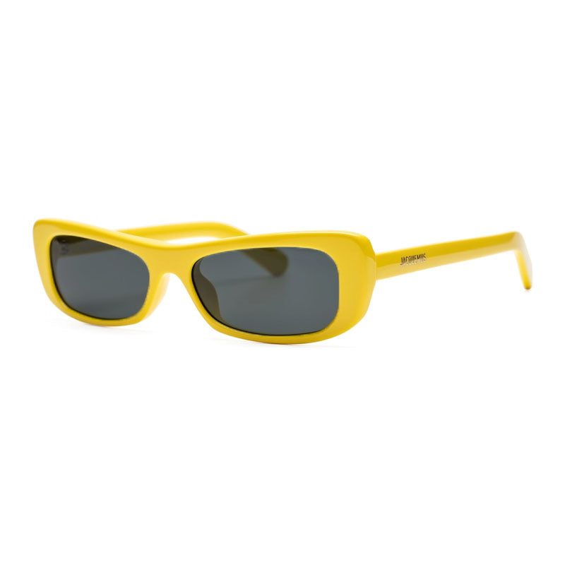 Jacquemus Sunglasses Rectangle Full Rim, Yellow Frame and Grey Lens JAC/55С5