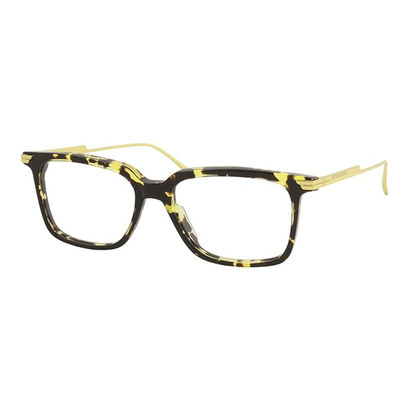 Bottega Veneta Eyeglasses Square Full Rim, Havana/Gold Frame and Clear Demo Lenses Lens BV1009O003