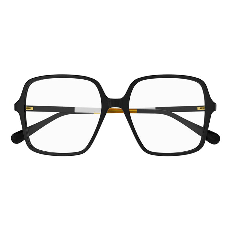 Gucci Eyeglasses Square Full Rim, Black Frame and Clear Demo Lens Lens GG1003O010