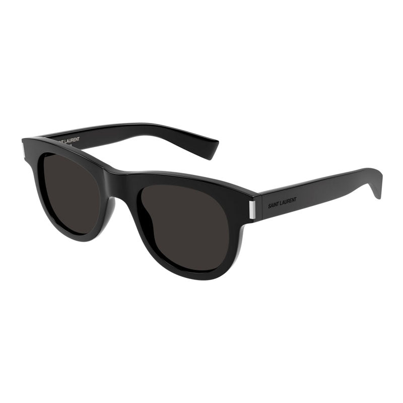 Saint Laurent Sunglasses Round Full Rim, Black Frame and Black Lens SL571006