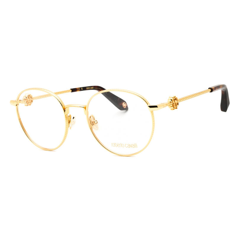 Roberto Cavalli Eyeglasses Round Full Rim, Semi-Matte Lavender Frame and Clear Demo Lenses Lens VRC0470400