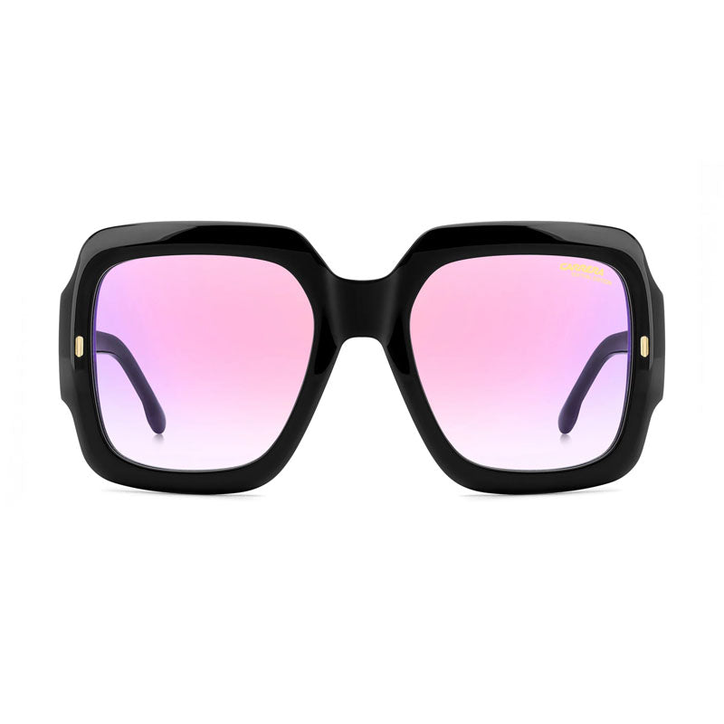 Carrera Sunglasses Square Full Rim, Black Frame and Multilayer Violet Lens CARRERA3004/S0807TE